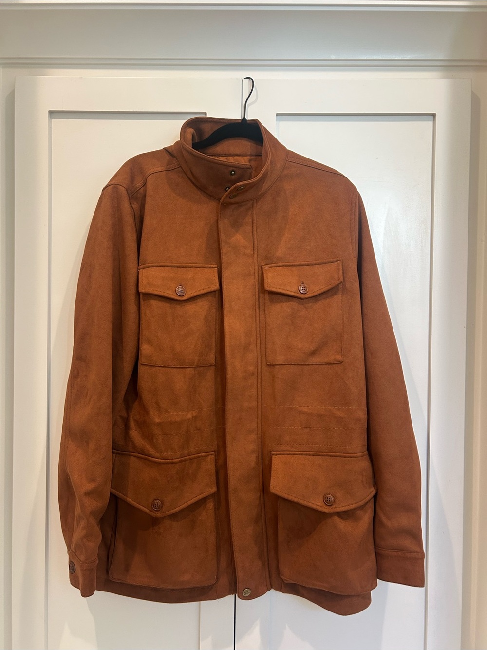 Frye and Co. Men’s Brown Faux Suede Utility Field Jacket Size M
